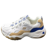 Skechers D'Lites Low Chunky Shoes White/Blue 237151-OFNV