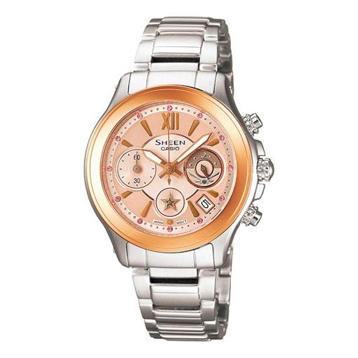 CASIO Quartz Waterproof SHEEN Stainless Steel Strap Gold Analog SHN-5509SG-9A