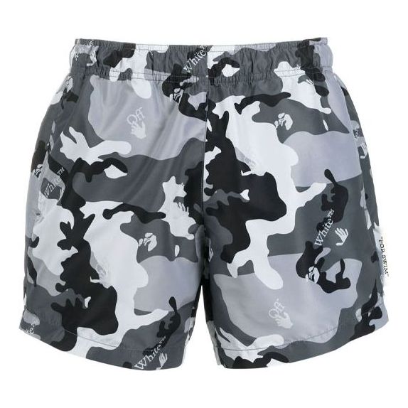 Off-White SS21 Camouflage Casual Shorts Version Gray OMFA003S21FAB0060900