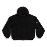 Balenciaga Outerwear Zip-up Hoodie Oversized 'Black' 768694TKQ261000