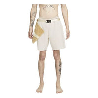 Men's Nike x MMW Crossover Solid Color Yoga 3 In 1 Sports Shorts Cream Yellow DD9440-280