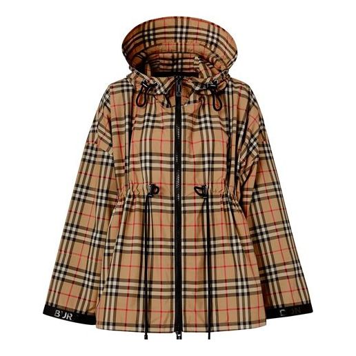 Burberry Check Coat Female Cream-coloured 8032210