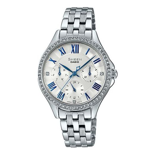 CASIO SHEEN Stainless Steel Strap Quartz Waterproof Silver Analog SHE-3515D-7A