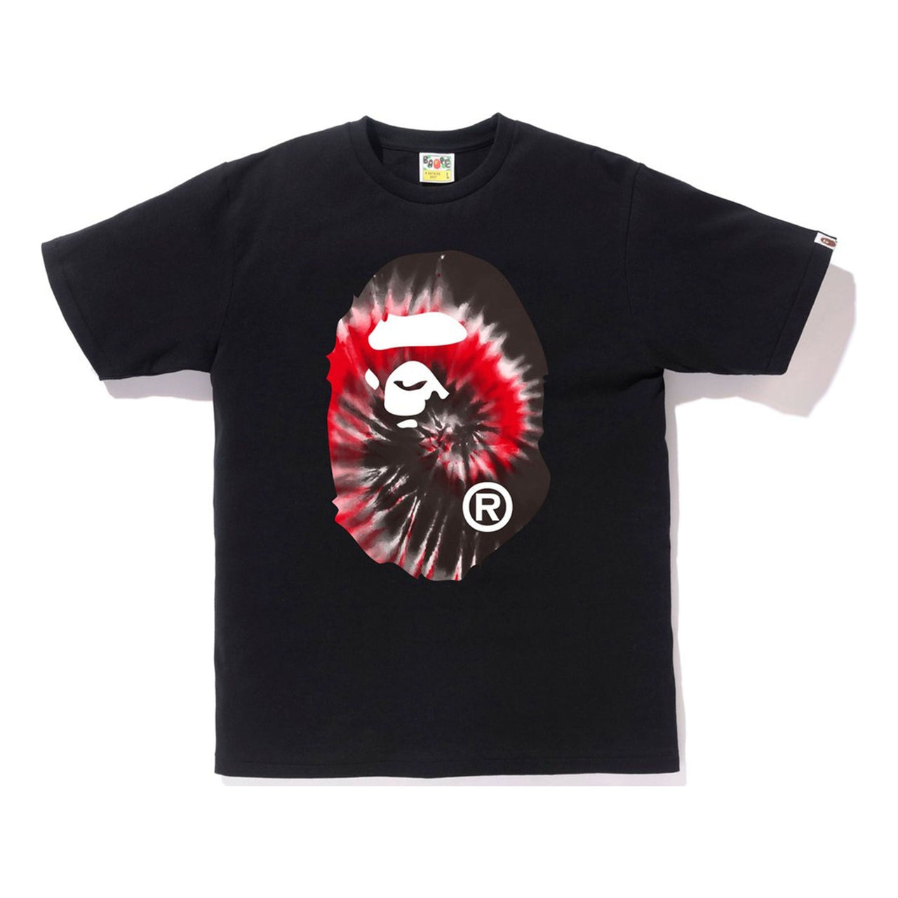 BAPE Tie Dye Big Ape Head Tee Black/Red BAPE-SS18-101