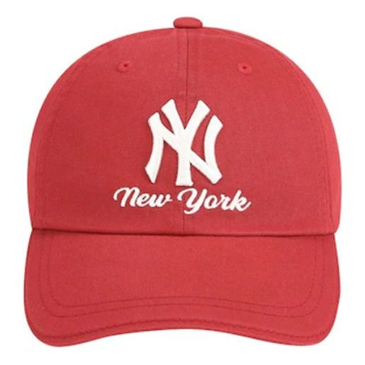 MLB Logo Alphabet Embroidered Baseball Cap Red White 32CPCC911