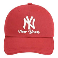 MLB Logo Alphabet Embroidered Baseball Cap Red White 32CPCC911