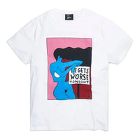 KITHX BY PARRA IT GETS WORSE Painting Pattern Short Sleeve Unisex White PA43770-WHT