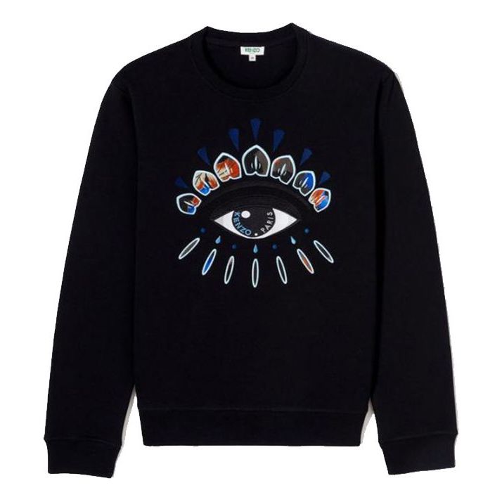 Men's KENZO Cotton Embroidered Printing Black F86-5SW092-4XK-99