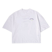 Li-Ning Back Logo Graffiti Printing Round Neck Short Sleeve White AHSQ068-1
