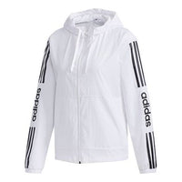 (WMNS) adidas neo Printing Hooded Jacket White FP7472