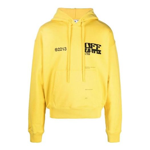 Off-White Arrows Casual Pattern Loose Fit Yellow OMBB037S21FLE0041910
