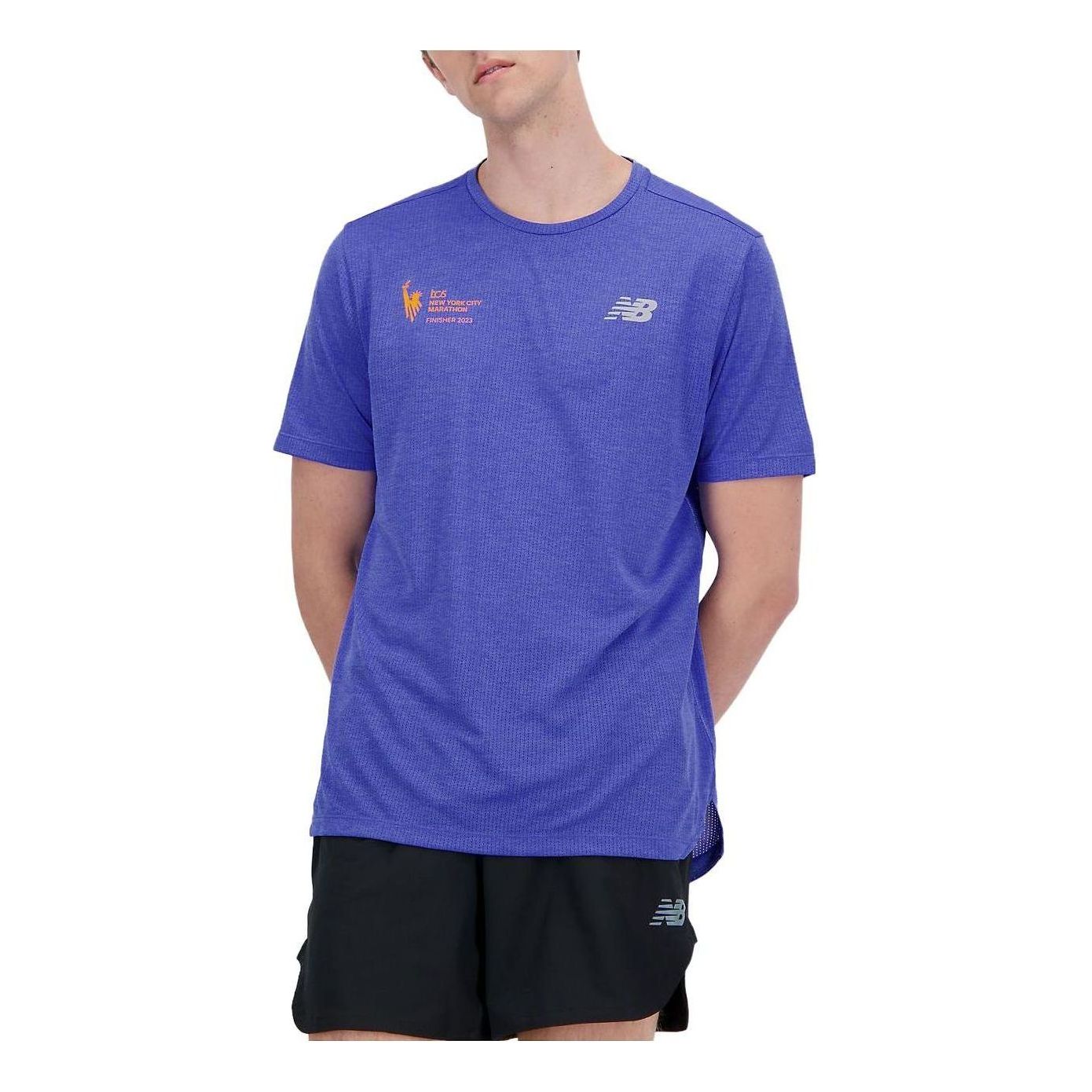 New Balance Nyc Marathon Impact Run Tee Asia Sizing 'Blue' MT33263M-MBH