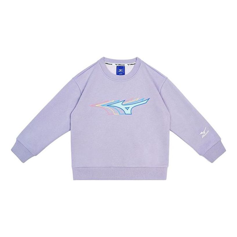(GS) Mizuno Logo Graphic Sweater 'Purple' 32CA3959