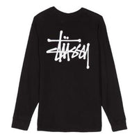 Men's Stussy Classic Basic Printing Long Sleeves Black 1994143-1