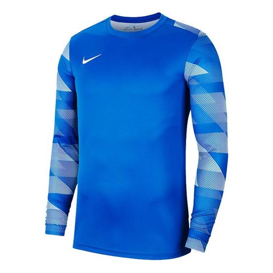 Men's Nike Goalkeeper Round Neck Long Sleeves Blue T-Shirt CJ6066-463