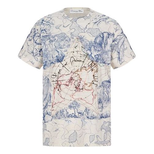 DIOR Around The World Cotton And Linen Blend For Blue 043T03PR446-X5882