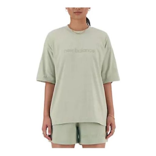 (WMNS) New Balance Hyper Density Jersey Oversized T-Shirt Asia Sizing 'Olivine' WT41555O-VN