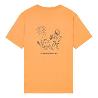 New Balance Men's New Balance Back Printing Sports Round Neck Short Sleeve Orange AMT13350-GPO