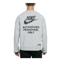 Nike Printing Logo Pattern Long Sleeves Unisex Gray DM6555-063