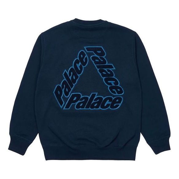 PALACE Alphabet Logo Pattern Round Neck Navy Blue P20CS008