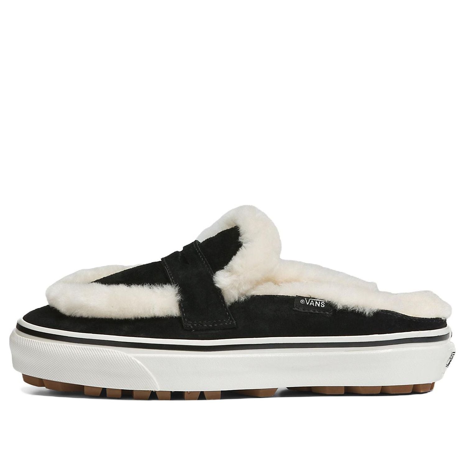 Vans Style 53 Shearling Mule DX 'Black White' VN0005U3BF5