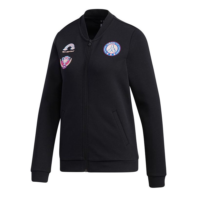 (WMNS) adidas neo Slim Fit Training Sports Jacket Black GP5869