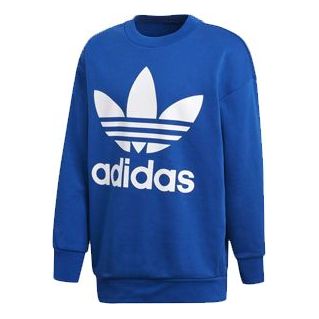 adidas originals Printing Round Neck Pullover Blue CW1238