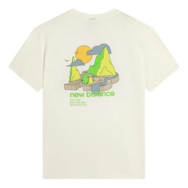New Balance Graphic Print Tee Asia Sizing 'White' AMT22366-IV