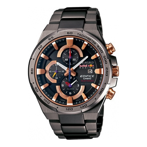 Casio Edifice Waterproof Solar Power Analog Watch 'Rose Gold Black' EFR-541SBRB-1A