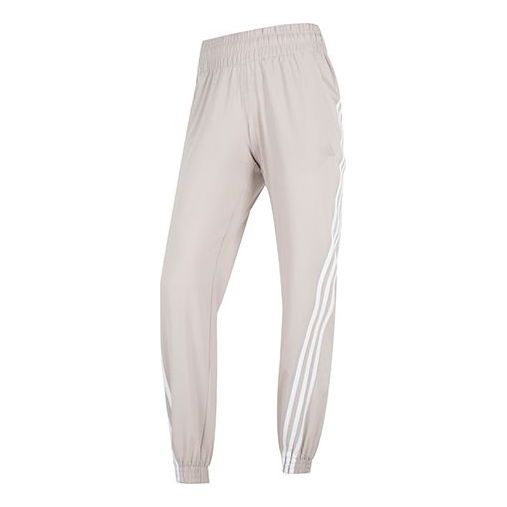 (WMNS) adidas Trainicons 3-Stripes Woven Pants 'Beige' HZ7283