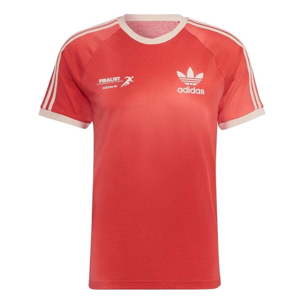 adidas Original Graphics Mellow Ride Club 3-Stripes T-Shirt 'Red' HL9276