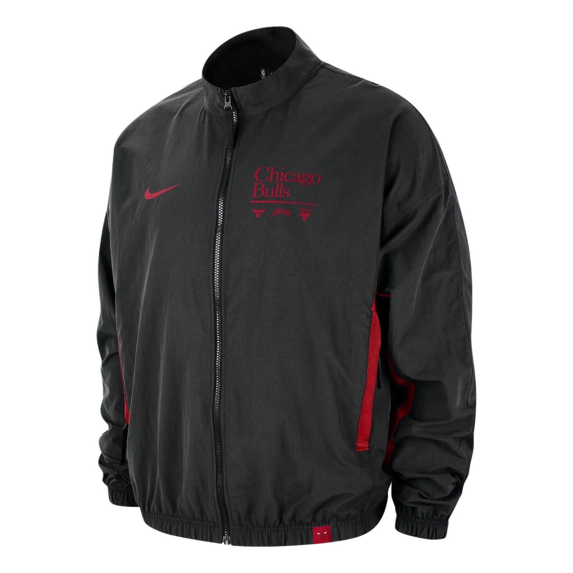 Nike NBA Chicago Bulls DNA Courtside Woven Graphic Jacket 'Black Red' FD8528-010