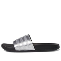 (WMNS) adidas Adilette Comfort Slides 'Stripes Shimmer - Silver Metallic' G27728