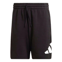 Men's adidas Logo Printing Drawstring Lacing Casual Shorts Japanese Version Black HC3477