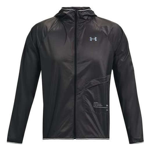 Under Armour Qualifier Storm Packable Jacket 'Black Grey' 1326597-010