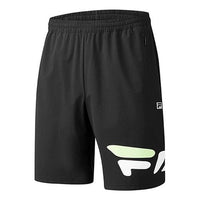 FILA Athletics Subject Logo Printing Woven Sports Shorts Black A11M022371F-BK