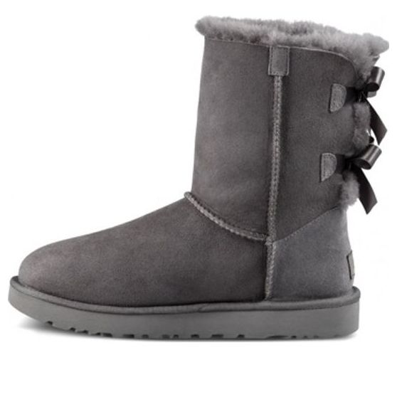 (WMNS) UGG Bailey Bow II Boot 'Grey' 1016225-GRY