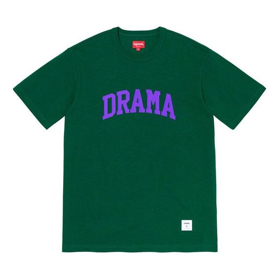 Supreme FW19 Week 5 Drama S/S Top Alphabet Short Sleeve Unisex Green SUP-FW19-565