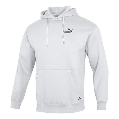 PUMA Small Logo Relaxed Logo Hoodie 'Grey' 673624-19