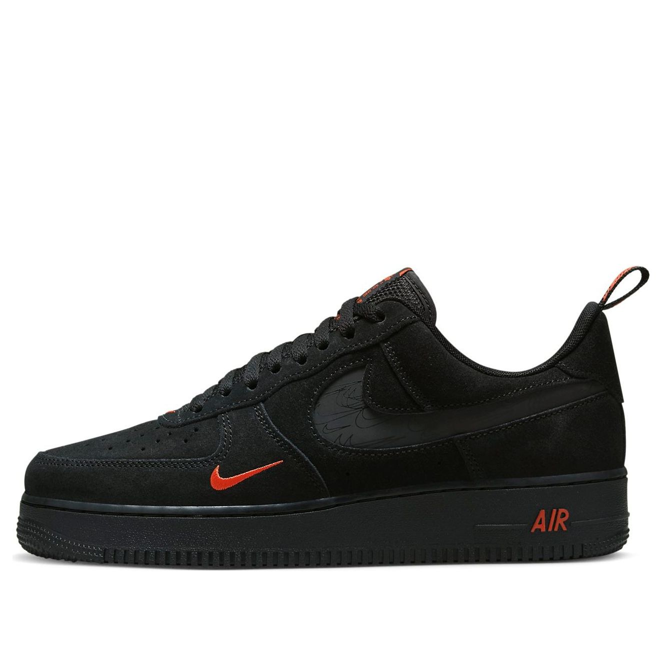 Nike Air Force 1 Low '07 LV8 'Multi-Swoosh Black Crimson' DZ4514-001