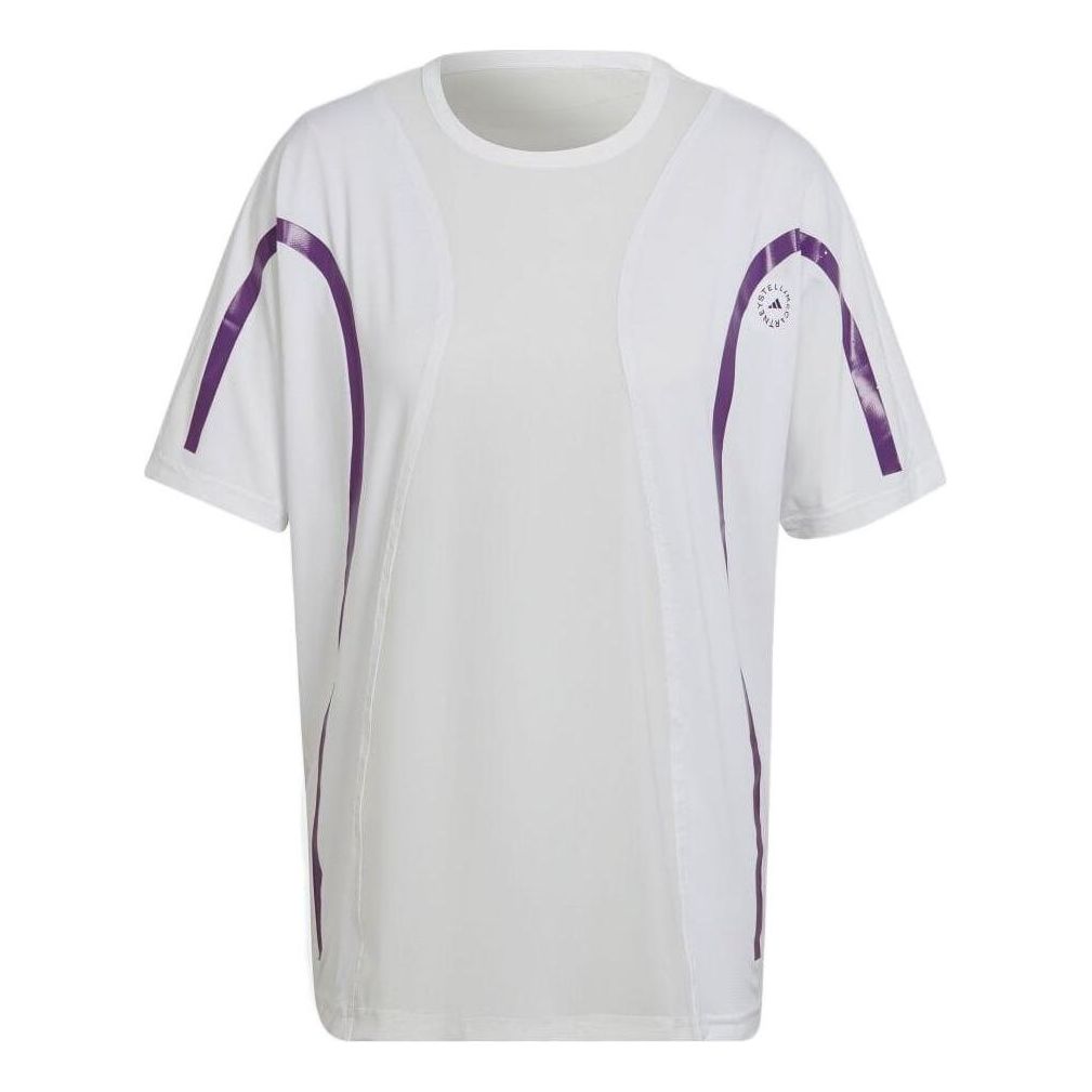 (WMNS) adidas by Stella McCartney TruePace Running Loose T-Shirt Asia Sizing 'White Purple' HG6857
