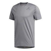 adidas Soccer/Football Training Sports Round Neck Short Sleeve Gray FQ2663