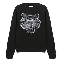 KENZO SS21 Tiger Head Embroidery Pattern Round Collar Male Black FB55SW1164XG-99