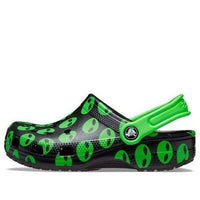 (GS) Crocs Classic Easy Icon Clogs 'Black Green' 207599-001