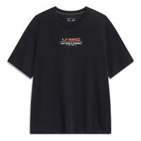 Li-Ning Anything Is Possible Graphic T-shirt 'Black Orange' AHST759-1