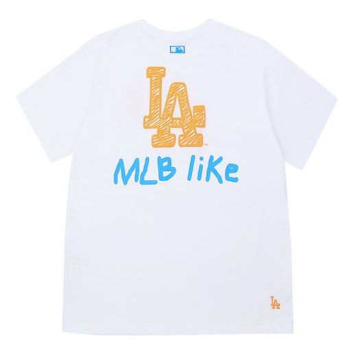 MLB Like LA Los Angeles Dodgers Loose Short Sleeve Unisex White 31TS15031-07W