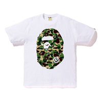 BAPE ABC Big Ape Head Tee White/Green Yellow Green Camouflage Short Sleeve Unisex White BAPE-SS18-047