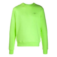 Men's Off-White Alphabet logo Pattern Long Sleeves Loose Fit Green OMBA025R20D250326291