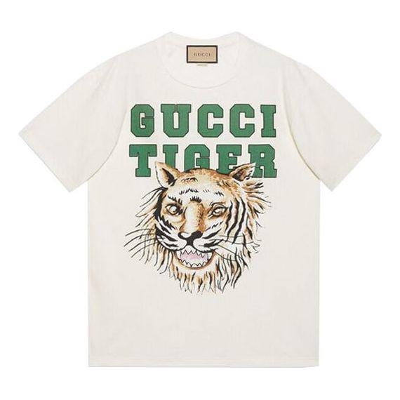 Gucci SS22 Tiger cotton T-shirt 'White' 548334-XJD3X-9095