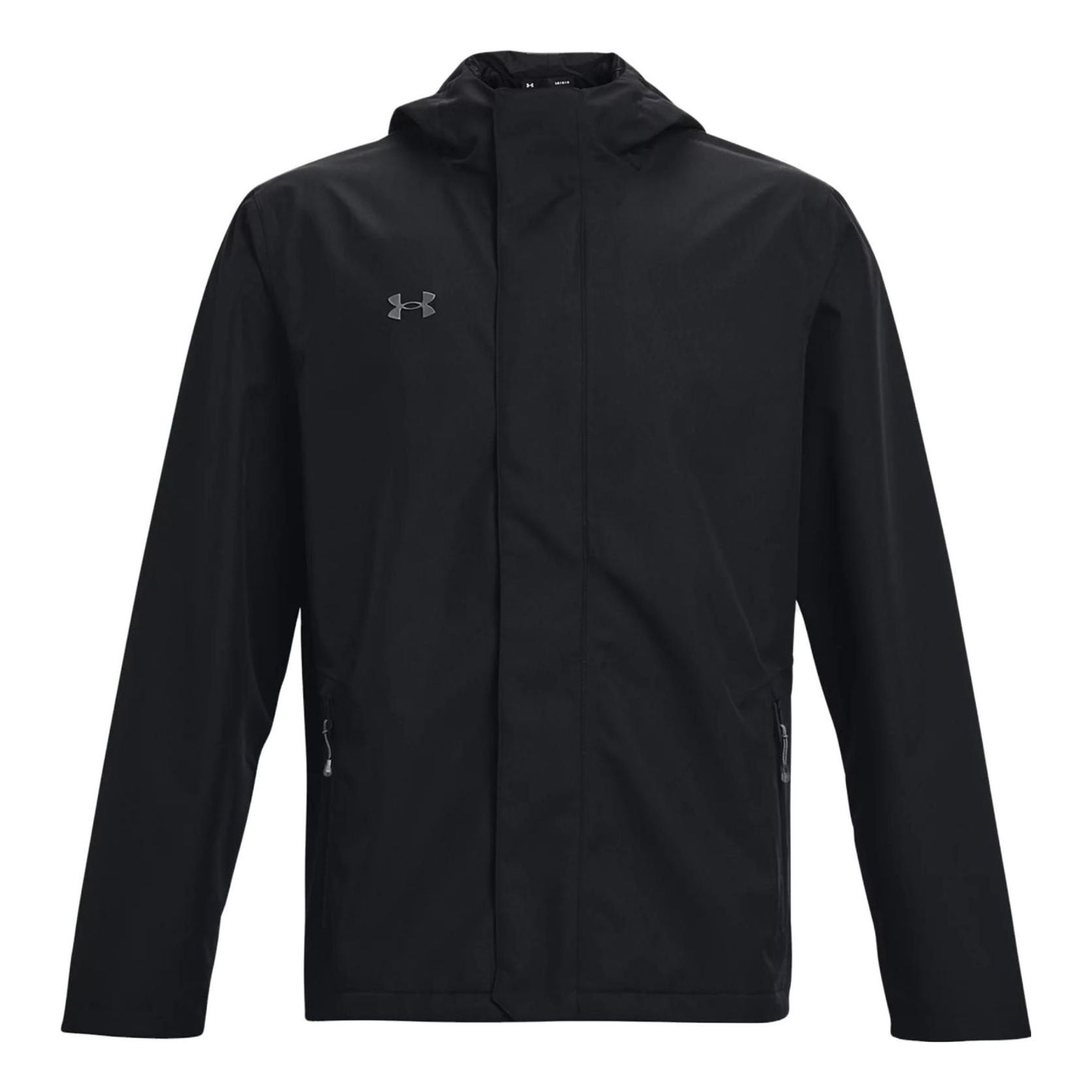 Under Armour Stormproof Lined Rain Jacket 'Black Grey' 1369254-001